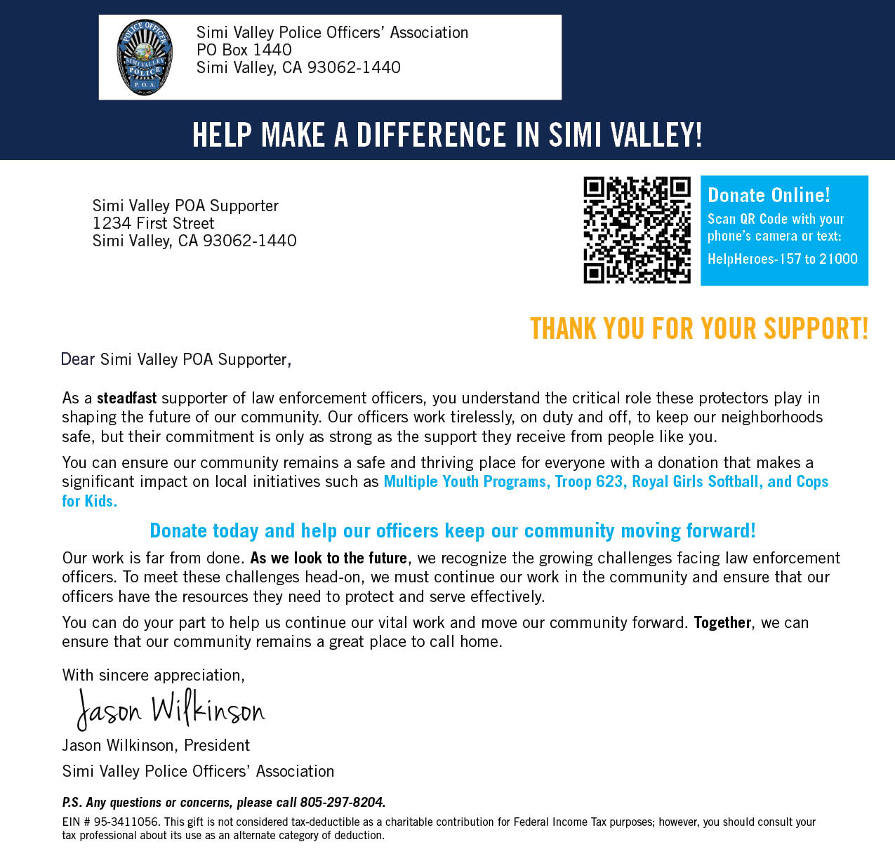 Donation Letter